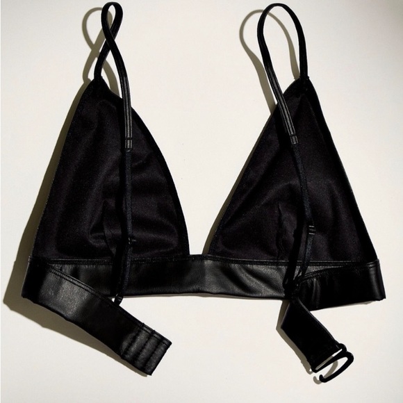 Free People - Katrina Black Vegan Leather Bralette - Picture 5 of 5